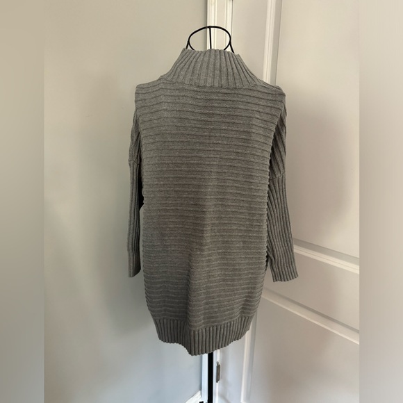 NWT French Connection Mozart Mock Neck Sweater in Grey Melange Size Small - Picture 5 of 7